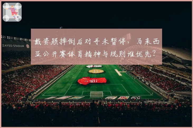 戴资颖摔倒后对手未暂停，马来西亚公开赛体育精神与规则谁优先？